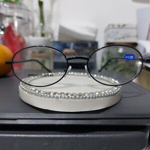 Spring Temples Readers Reading Glass Thin Black Stylish Practical and Cute 1.00